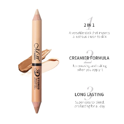 Picture of Menow Double Sided 3D Stereo Highlighter+ Bronzer Pencil- 2g - 