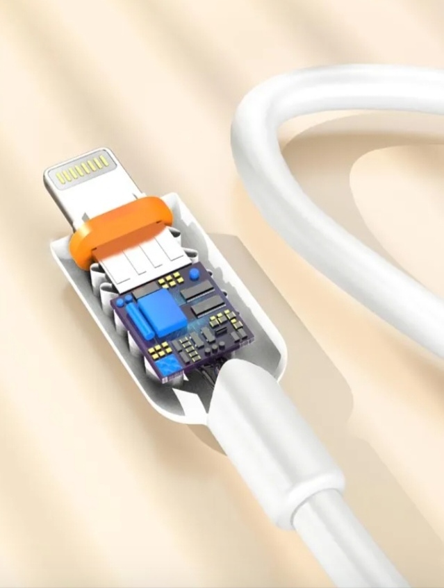 Picture of PD Cable C To C -JNUOBI X-66w Type C to C 30W orginal PD Cable  Type C To C Cable Type C To Type C Fast Charging Cable Support 6A White - 
