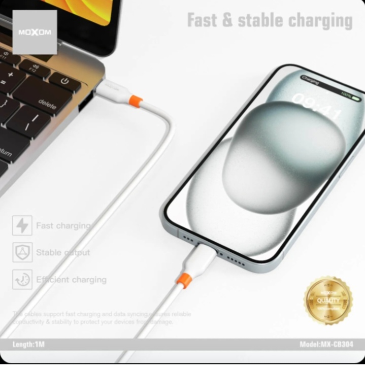 Picture of Apple PD Cable -JNUOBI X-30w Type C to Apple 30W orginal PD Cable  Type C To Apple Cable Type C To lightning Fast Charging Cable Support 6A White - 