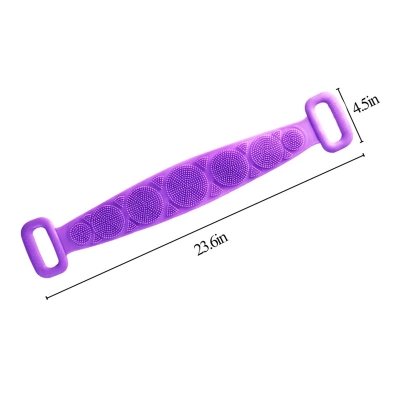 Picture of Silicone Back Bath Shower Wash Body Belt Brush Bath Towel Exfoliating Body Brush Body scrubber Tool