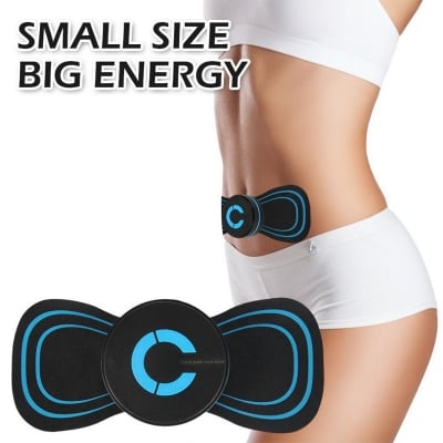 Picture of New Mini Portable Rechargeable Stimulator Pain Relief Massage Paste Electric Cervical Spine Leg Back Massager To Lose Weigh - Black