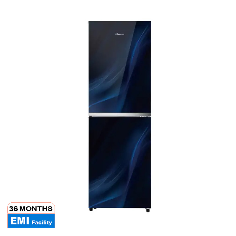 Picture of Hisense 277 Liter Top Mount Frost Glass Door Refrigerator Fusion Blue (RTDG276NAFB/BD3)
