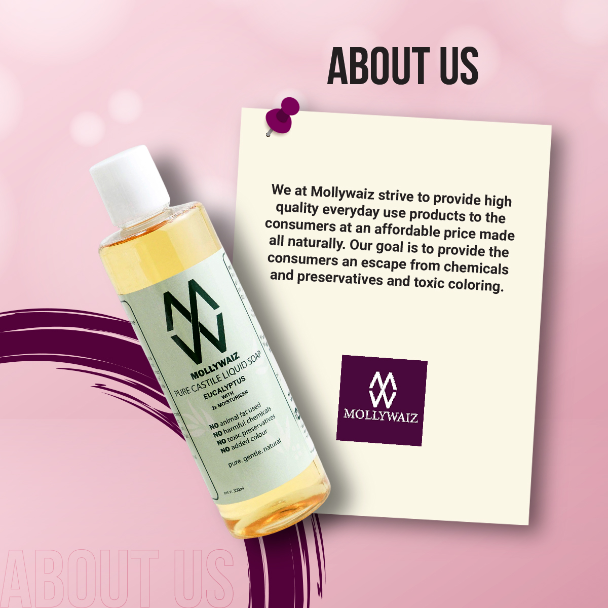 Picture of Body Wash and Face Wash Pure Castile Liquid Soap Eucalyptus 300ML