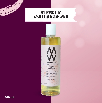 Picture of Mollywaiz Pure Castile Liquid Soap JASMIN 300ML Face Wash & Body Wash