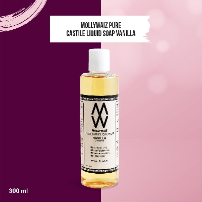 Picture of Mollywaiz Pure Castile Liquid Soap VANILLA 300ML (Facewash & Body Wash)
