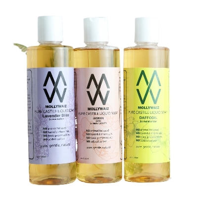 Picture of Mollywaiz Pure Castile Liquid Soap FLORAL BLEND (300x3=900ml)