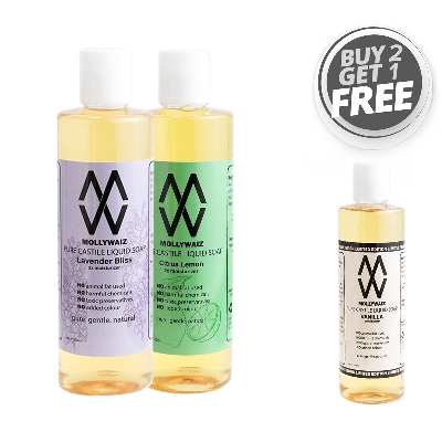 Picture of Mollywaiz Pure Castile Liquid Soap Buy 2 Get 1 Facewash & Body Wash
