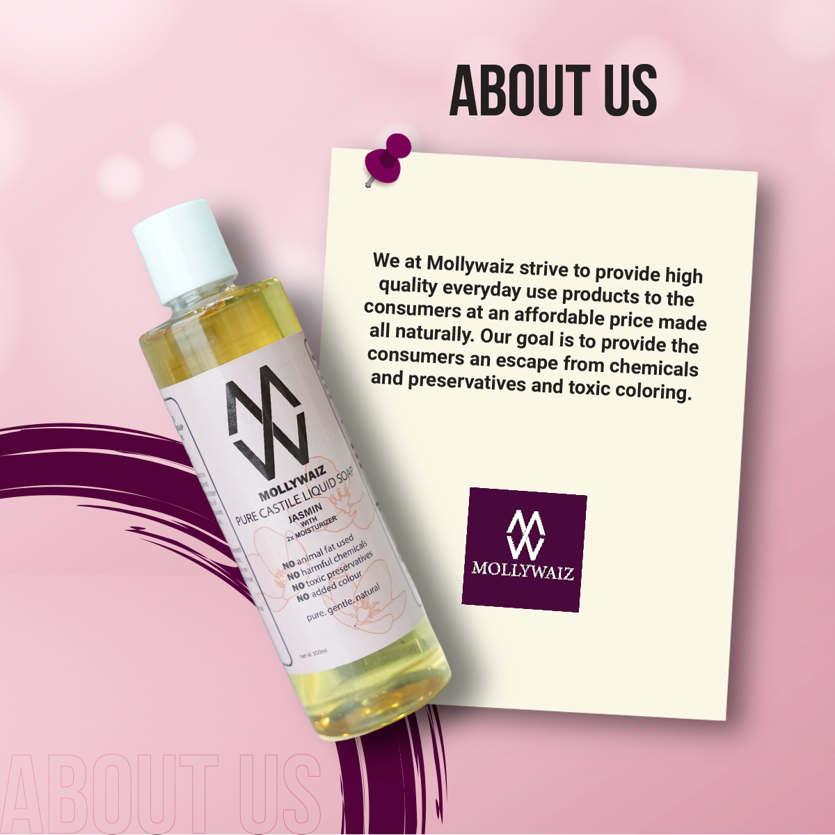 Picture of Mollywaiz Pure Castile Liquid Soap Buy 2 get 1 bundle Body Wash and Face Wash