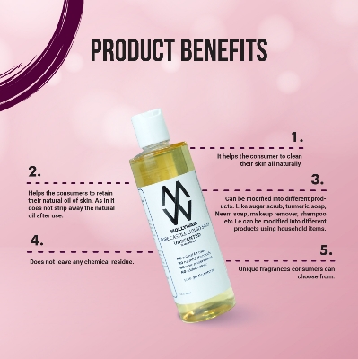 Picture of Mollywaiz Pure Castile Liquid Soap Hajj & Umrah Offer UNSCENTED B2G1 Body Wash & Face Wash