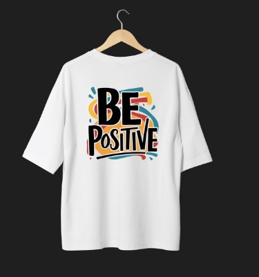 Picture of Premium Quality DTF Printed 100% Cotton Drop Shoulder T-Shirt for Men and Women / Trendy Look with This Versatile Tee White