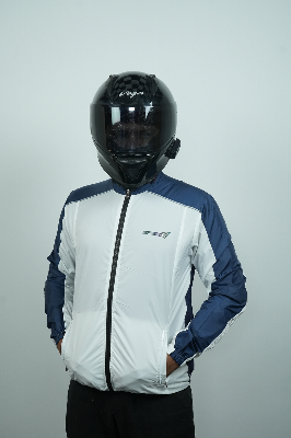 Picture of Speedy Riders Premium Summer Edition White Windbrakar ,Windproof, Dustproof Windbreaker Dust coat for Bike Riders
