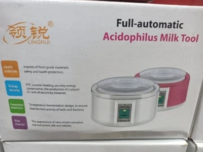 Picture of (Doi) Yogurt Maker-Automatic Stainless Steel - ABS + PP - 220-240V - 15W - 1L Capacity - On/Off Switch - Light Indicator - 7-9 Hours Preparation Time (Pink)