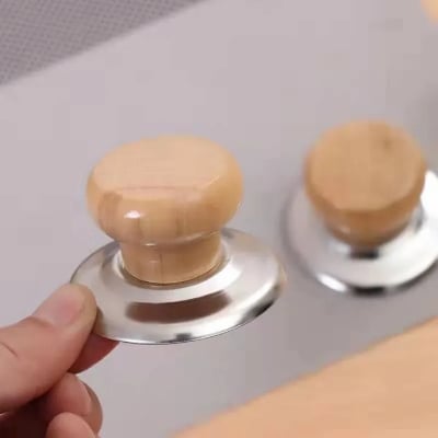 Picture of 1 Piece Lid Handle Reusable Wear-resistant Pot Cover Handle with Screws (Gold)