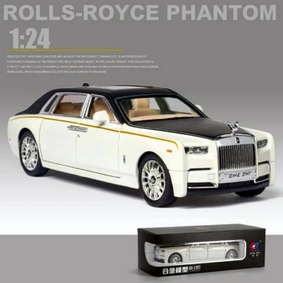 Picture of 1:24 Rolls Royce Phantom Diecast Alloy Car – 6-Door Open Luxury Model with Sound & Light – Metal Simulation Toy Vehicle for Gift