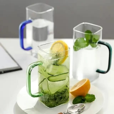 Picture of 1PC Premium-Square Mason Jar 400ml - Elegant Glass Container for Storage, Preservation and Decor, Airtight Lid, Versatile