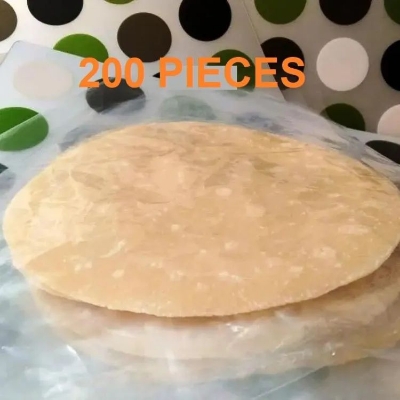 Picture of 200 pieces 8x8 (INCH) ruti or parata making or preserving paper (Food grade)