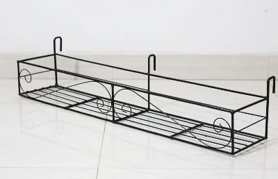 Picture of 3PC Metal Grill Rack Hanging Planter Pot 24, 20 & 16 Inches (Black)
