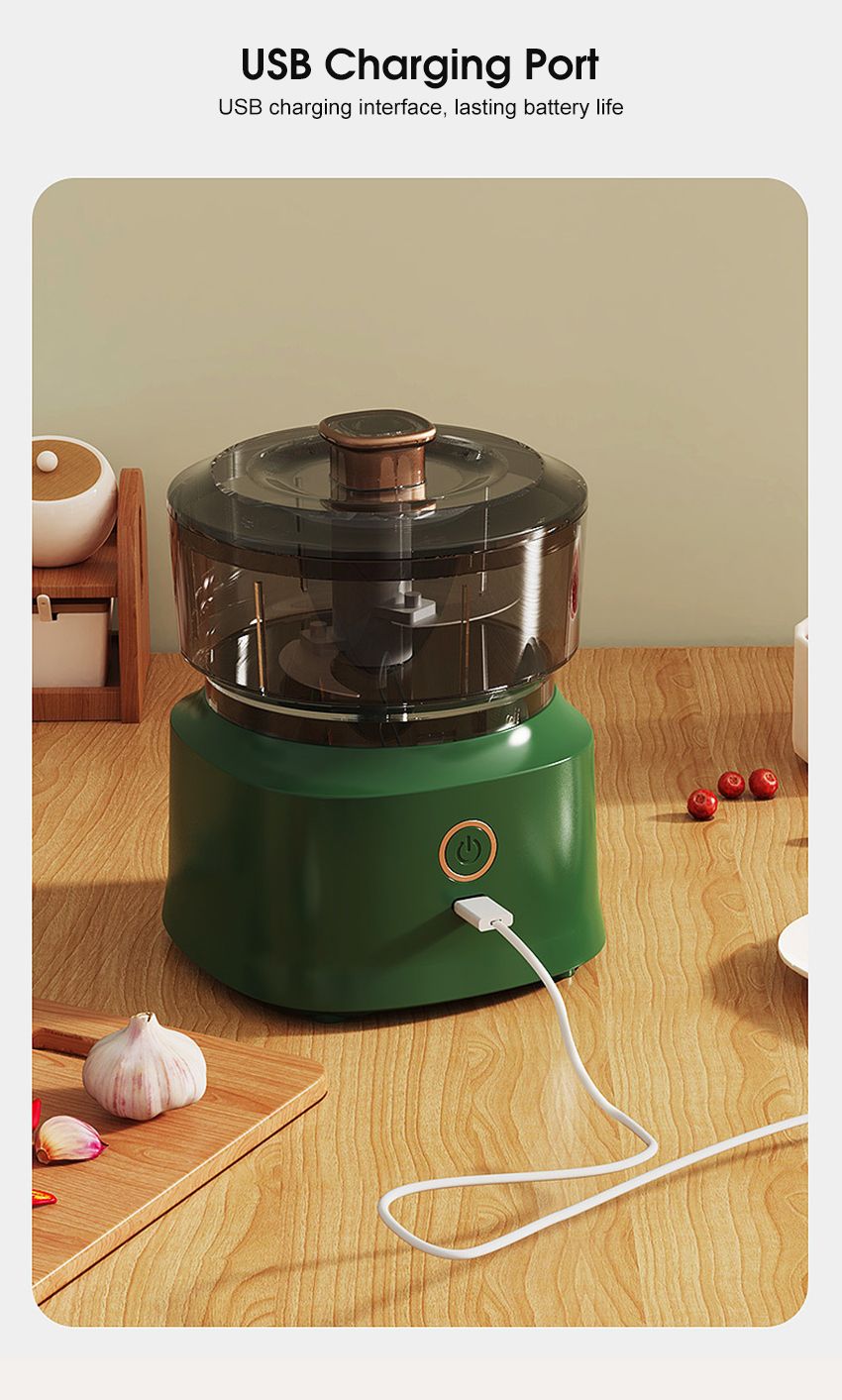 Picture of Baby Food Processor Electric Garlic Chopper Meat Chopper Portable Blender Meat Grinder