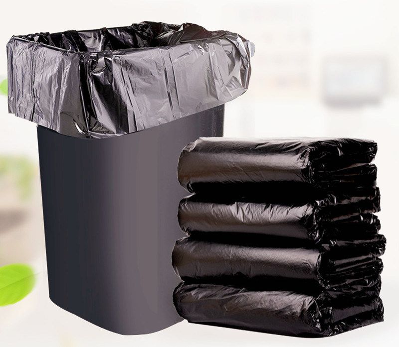 Picture of BLACK (24" X18") 100PCS Trash Bag / Poly Bag / Garbage Bag / Moyla Felar Bag / Polibag