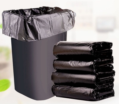 Picture of BLACK (24" X18") 100PCS Trash Bag / Poly Bag / Garbage Bag / Moyla Felar Bag / Polibag