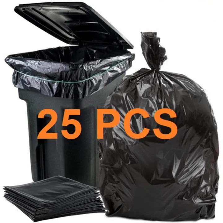 Picture of Black (30" X20") 25PCS Trash Bag / Poly Bag / Garbage Bag / Moyla Felar Bag / Polibag (Black)