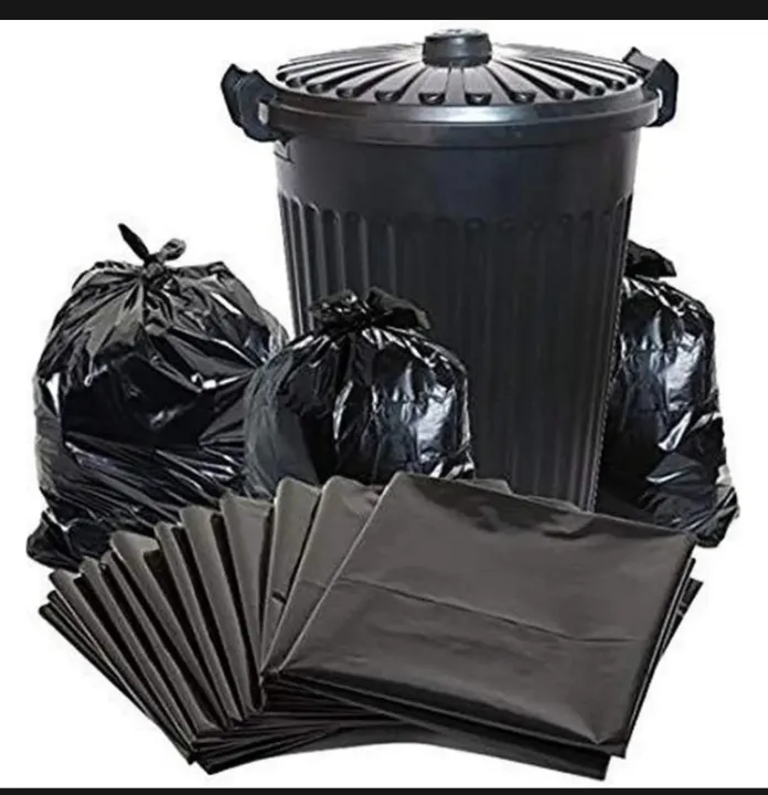 Picture of Black (30" X20") 50PCS Trash Bag / Poly Bag / Garbage Bag / Moyla Felar Bag / Polibag (Black)