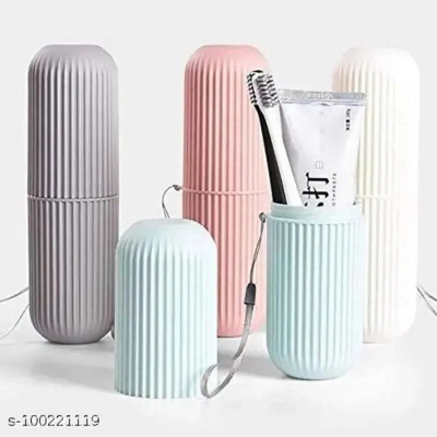 Picture of Creative Portable Travel Toothpaste Toothbrush Holder Case Cap Non-Slip Strip Wash Cup Toiletries Bathroom Storage Box Plastic