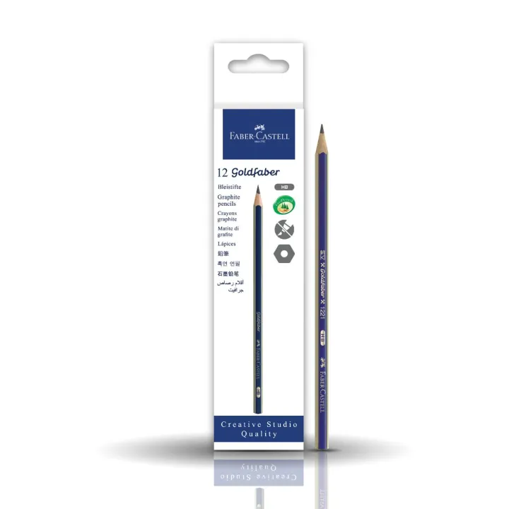 Picture of Faber-Castell Gold Faber HB Pencils- 12 Pcs (Blue)