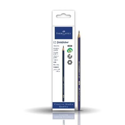 Picture of Faber-Castell Gold Faber HB Pencils- 12 Pcs (Blue)
