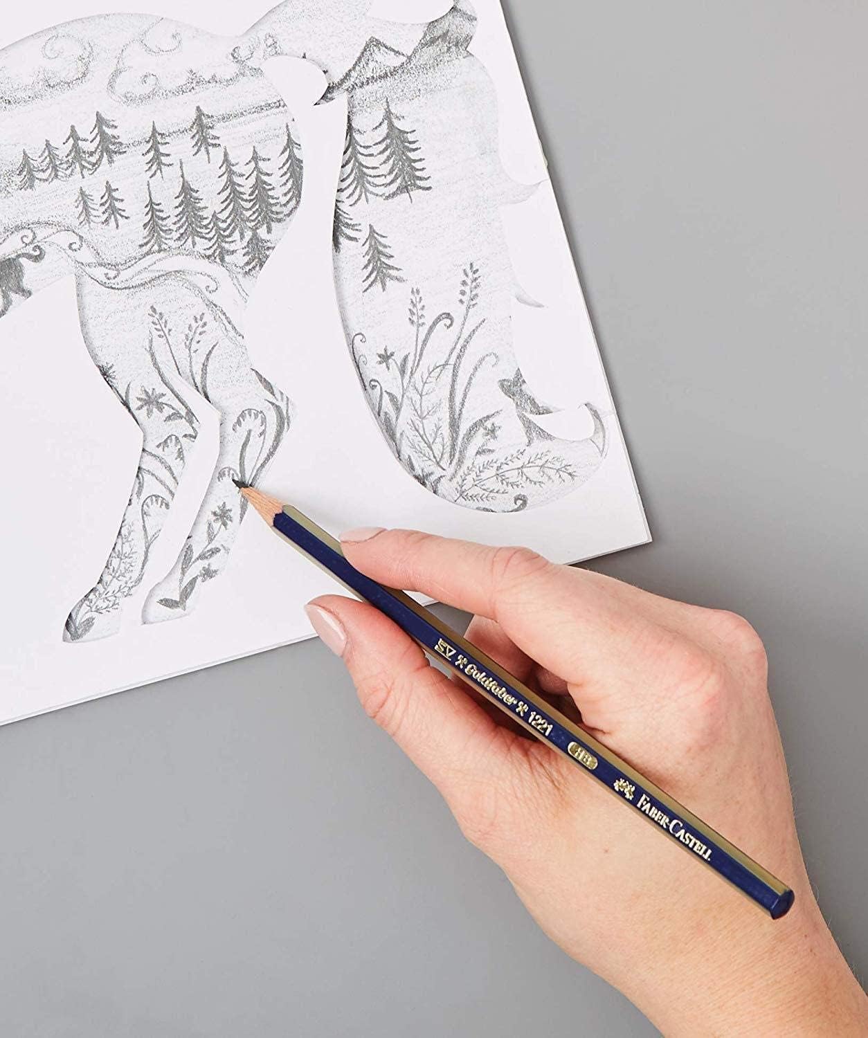 Picture of Faber-Castell Gold Faber HB Pencils- 12 Pcs (Blue)