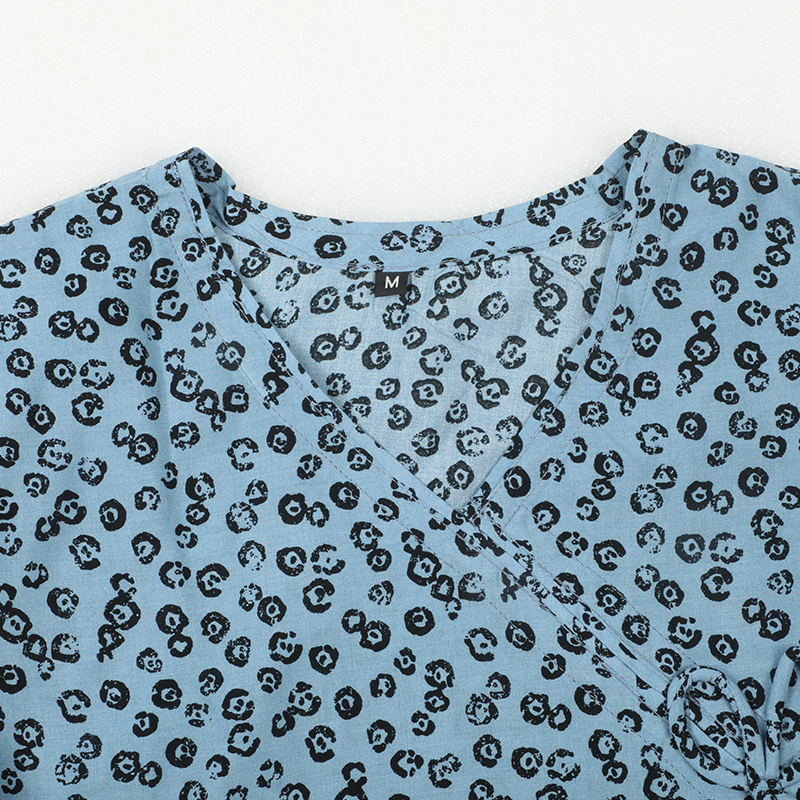 Picture of Sky Blue and White Printed Kurti