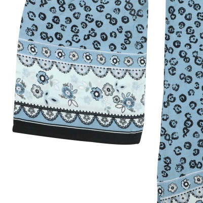 Picture of Sky Blue and White Printed Kurti