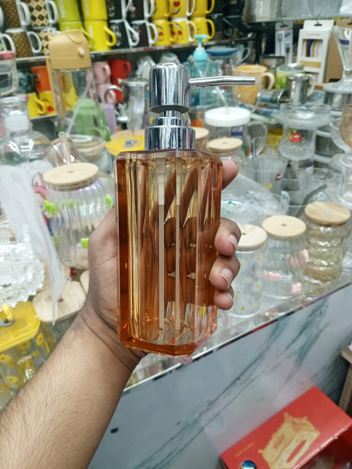 Picture of Hand Soap Dispenser Bathroom Shower Dispensers Pump Bottle Dispenser for Home Kitchen Lotion, Rose Aureate