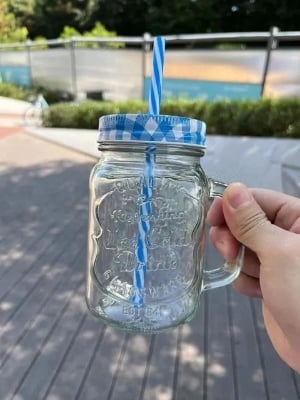 Picture of Juice Jar Juice Mug Mug with lid and straw BEST QUALITY