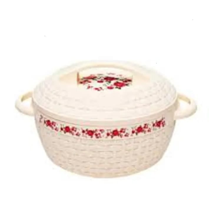 Picture of KIAM Flora Insulated Half Stainless Steel Designer Food Hotpot - 1300 ML