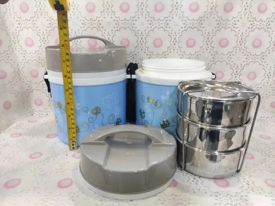 Picture of Kiam Monalisa Steel Hot Tiffin Carrier or Lunch Pot (Blue)