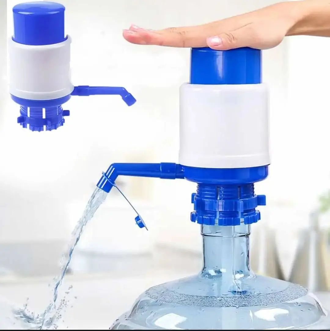 Picture of Manual Water Pump For Bottle - Easily Dispense Water From Bottles With This Manual Water Pump Dispenser - Providing Convenience For Your Home Or Office (Blue)