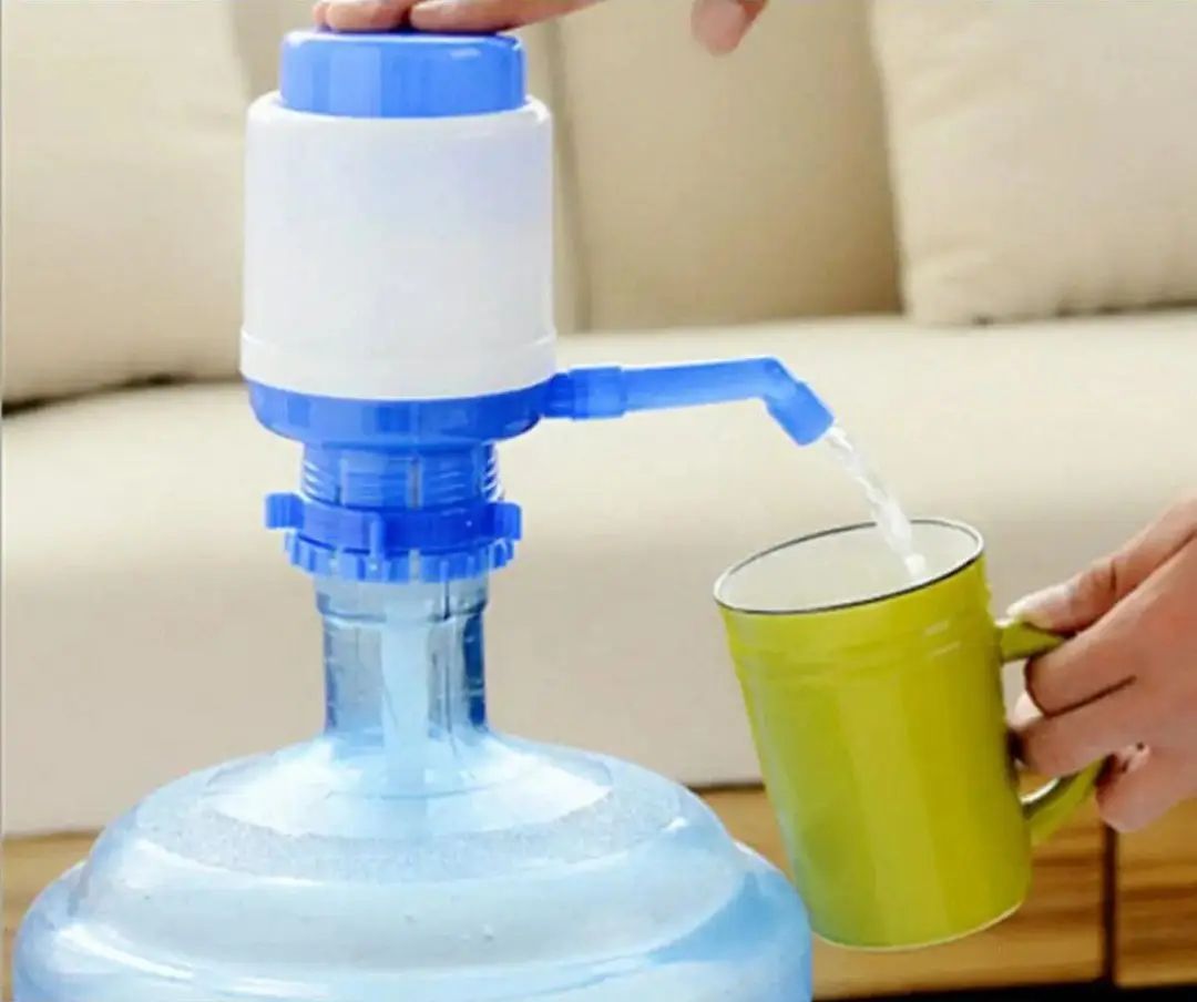 Picture of Manual Water Pump For Bottle - Easily Dispense Water From Bottles With This Manual Water Pump Dispenser - Providing Convenience For Your Home Or Office (Blue)