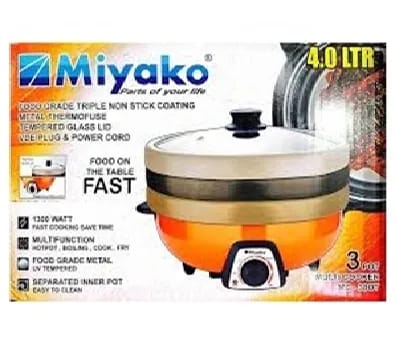 Picture of Miyako 4.0L 3 Pot Electric Curry Cooker MC-380T – Powerful 1300W Multifunctional Cooking Solution