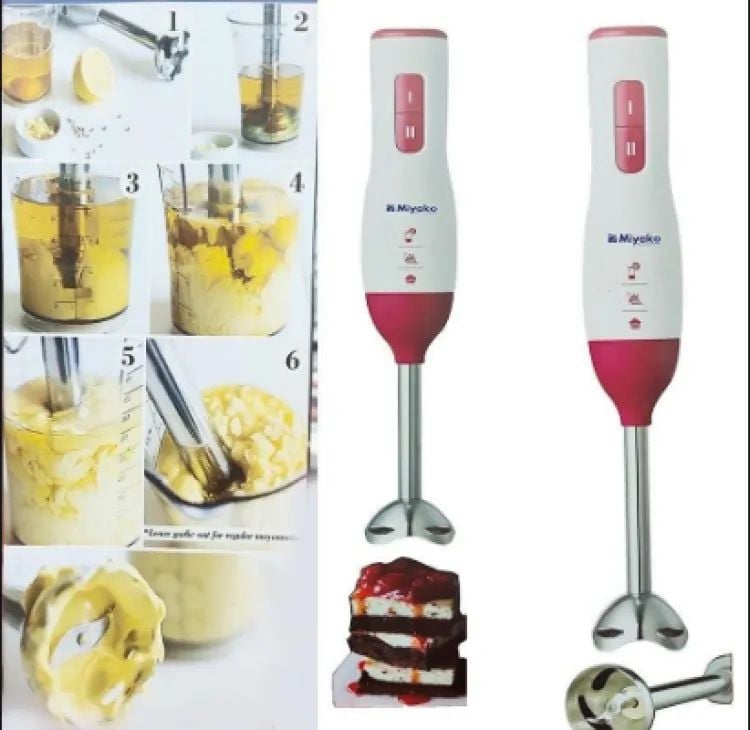 Picture of Miyako Electric Hand Blender/ Hand Mixer/ Egg Beater 750 watt HB-7705 High & Low Function (White)