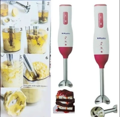 Picture of Miyako Electric Hand Blender/ Hand Mixer/ Egg Beater 750 watt HB-7705 High & Low Function (White)