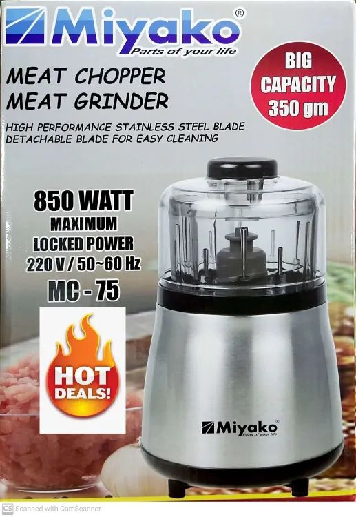 Picture of Miyako Meat Chopper/ Meat Grinder MC-75 850WATT