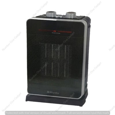 Picture of Miyako PTC-602 Oscillating 2000W PTC Ceramic Room Heater – Fast Heating for 400 sq-ft Rooms Heater with Overheat & Tip-Over Protection (Black)