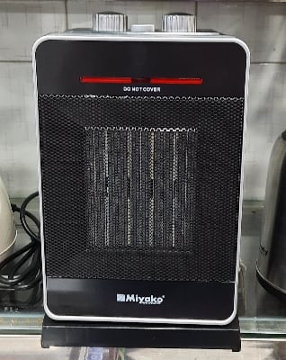Picture of Miyako PTC-602 Oscillating 2000W PTC Ceramic Room Heater – Fast Heating for 400 sq-ft Rooms Heater with Overheat & Tip-Over Protection (Black)