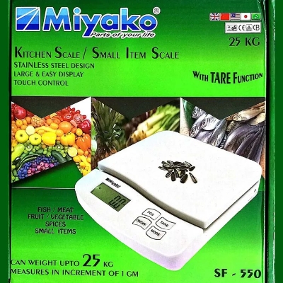 Picture of Miyako SF-550 Kitchen Scale /Jewelry Scale/ Small Item Scale Touch Control 25 kg (White)