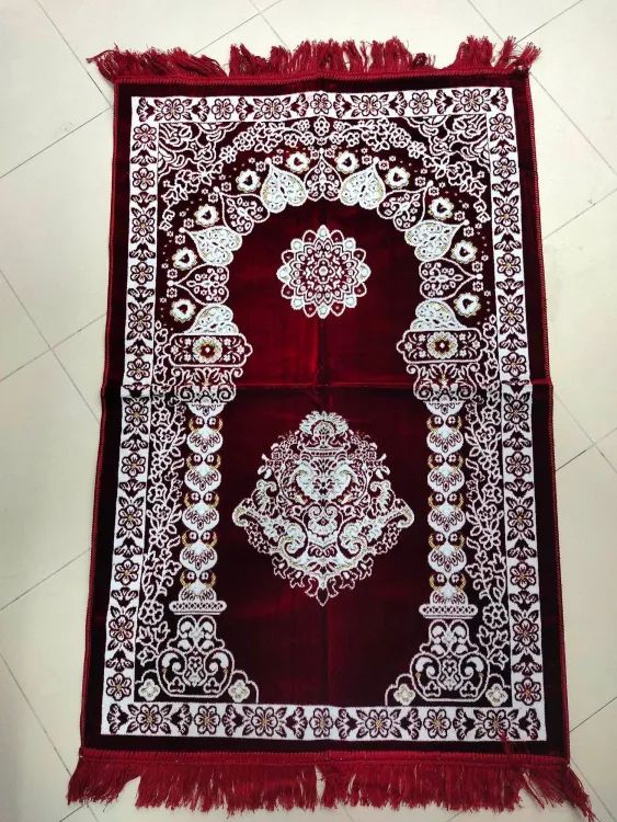 Picture of Multi-Colour Velvet Jaynamaz- Made in Turkey