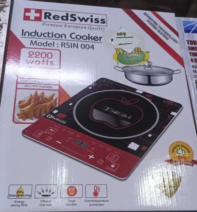 Picture of Redswiss induction cooker 2200 watt COOKING POT FREE (Inverter technology power saving) (Black)