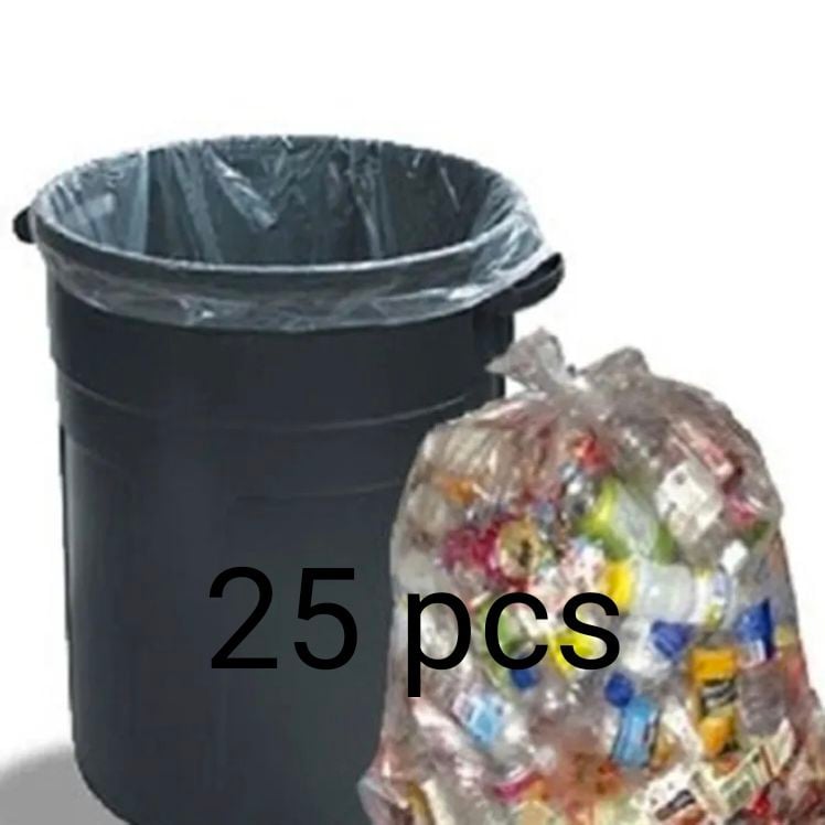 Picture of Transparent (24"x18") 25 pcs trash bag/poly bag/garbage bag/garbage bag/polybag - dustbin (White)