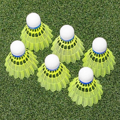 Picture of Elevate Your Badminton Game With The Sm-500 Shuttlecock - High-Quality Feather Shuttlecocks 6 Ps Green White