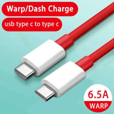 Picture of Oneplus Cable 65WAT 7T pro 7T Warp Fast Charger cable 6A Dash Quick Type-C To Type-C data cable for One plus 7Pro 7 6T 6 5T 5 - Oneplus Cable Red